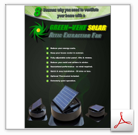 Green Vent Solar Attic Extraction Fan